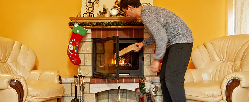 Rusted Metal Fireplace Restoration in Streetsboro, Ohio